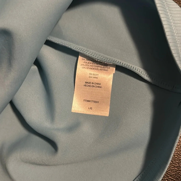 Mondetta Ladies' Soft Ribbed Short Sleeve Active Top, Adriatic Blue Large - Picture 4 of 11